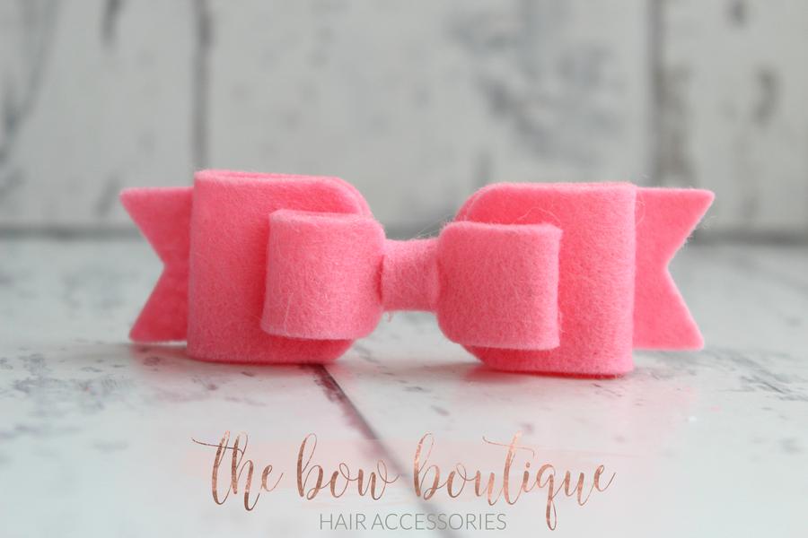 Double felt bows | 25 colours | Clip or headband