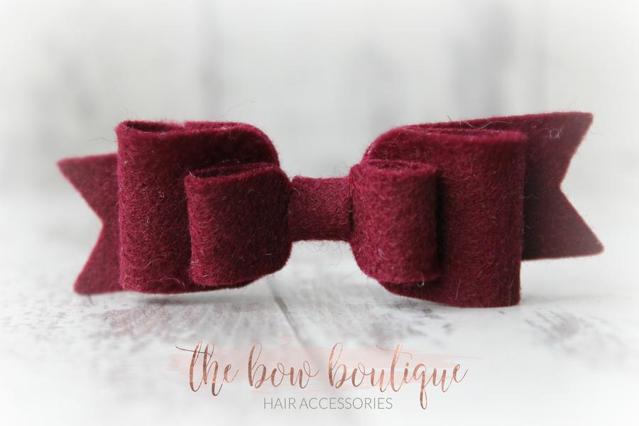 Double felt bows | 25 colours | Clip or headband