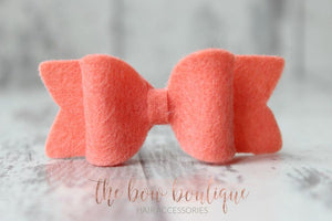 Small chunky felt bows (25 Colours)