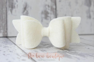 Chunky double felt bows (23 Colours)