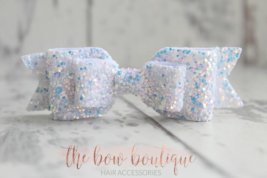 Double glitter bows | 20 colours | Clip or headband