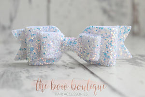 Double glitter bows (25 colours)