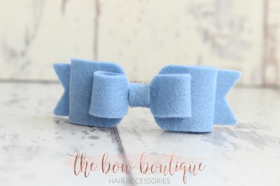 Double felt bows | 25 colours | Clip or headband