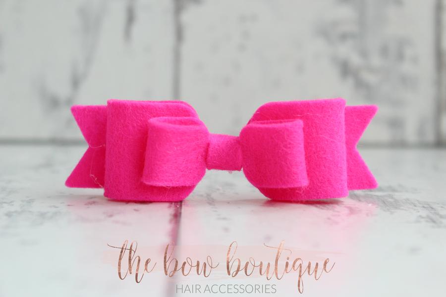 Double felt bows | 25 colours | Clip or headband