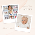 Surprise set of 15 my first mini pinch bows | clips or bobbles.