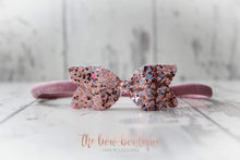 Load image into Gallery viewer, Small chunky glitter bows (25 Colours)