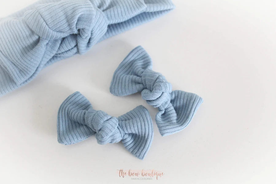 Jersey ribbed knot bows | 20 Colours