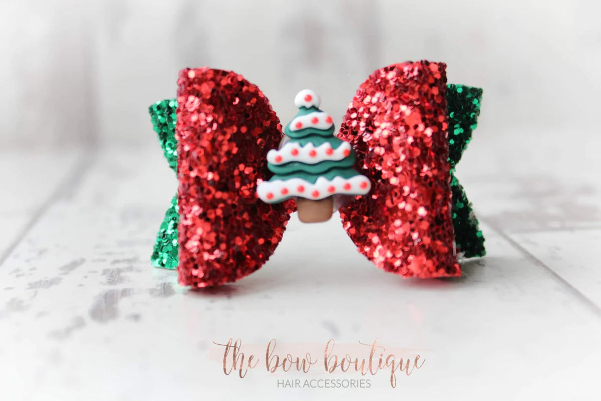 Medium deluxe Christmas bow | Clip, headband or bobble