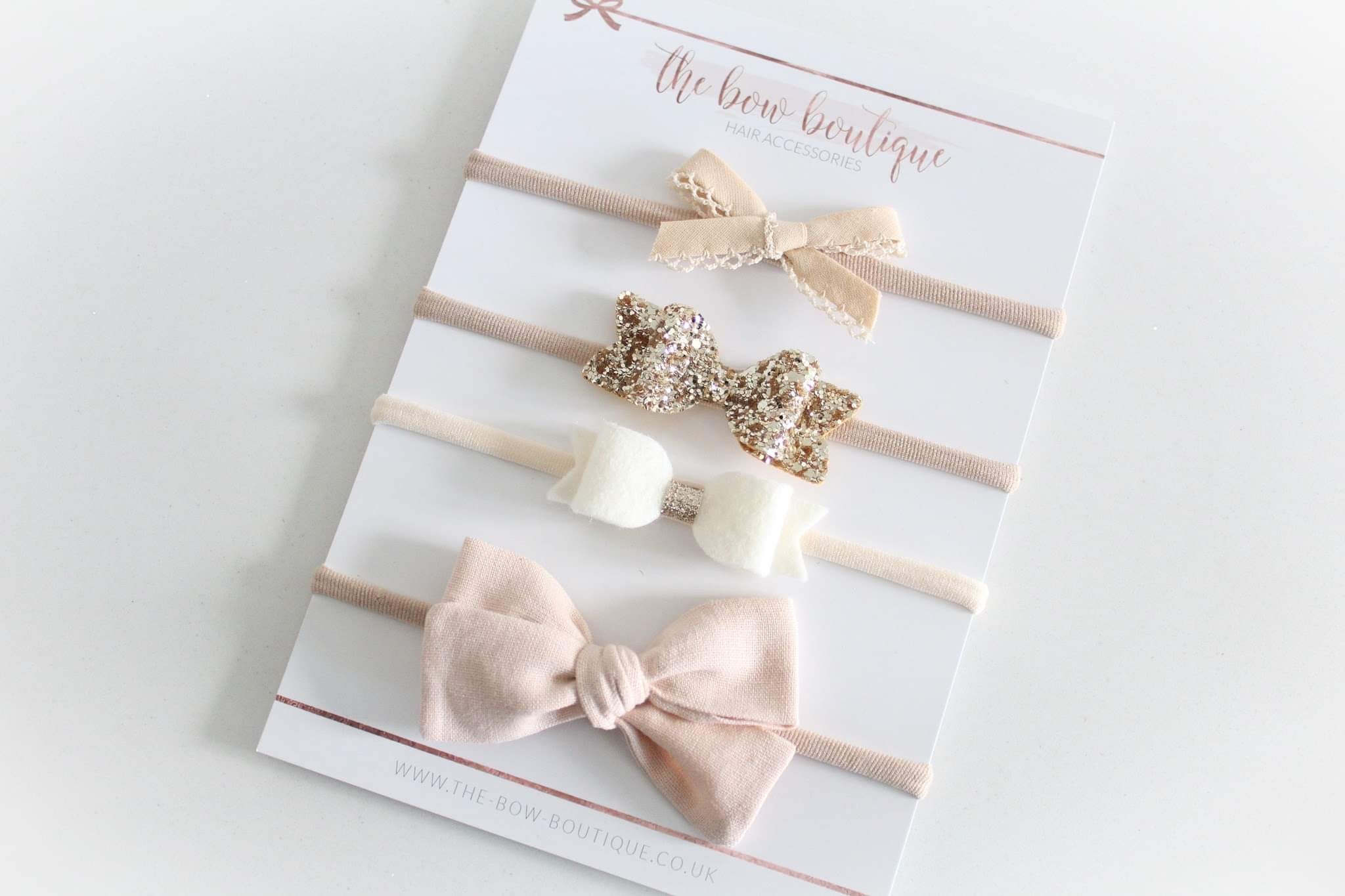 Vintage neutral headband set