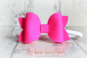 Large deluxe felt bows (25 Colours)