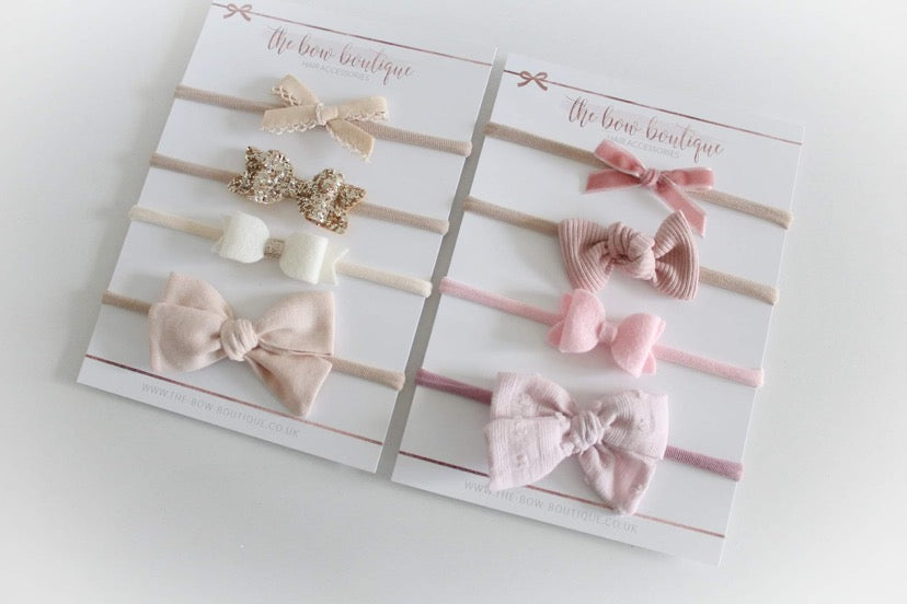Vintage neutral headband set