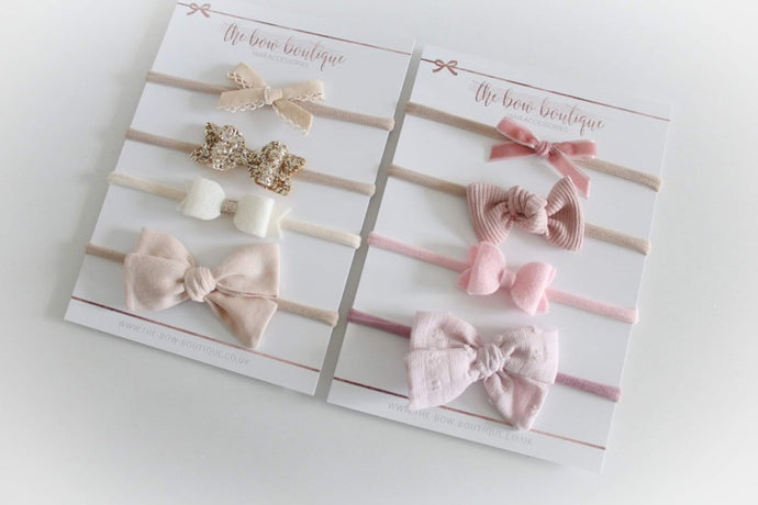 Vintage neutral headband set