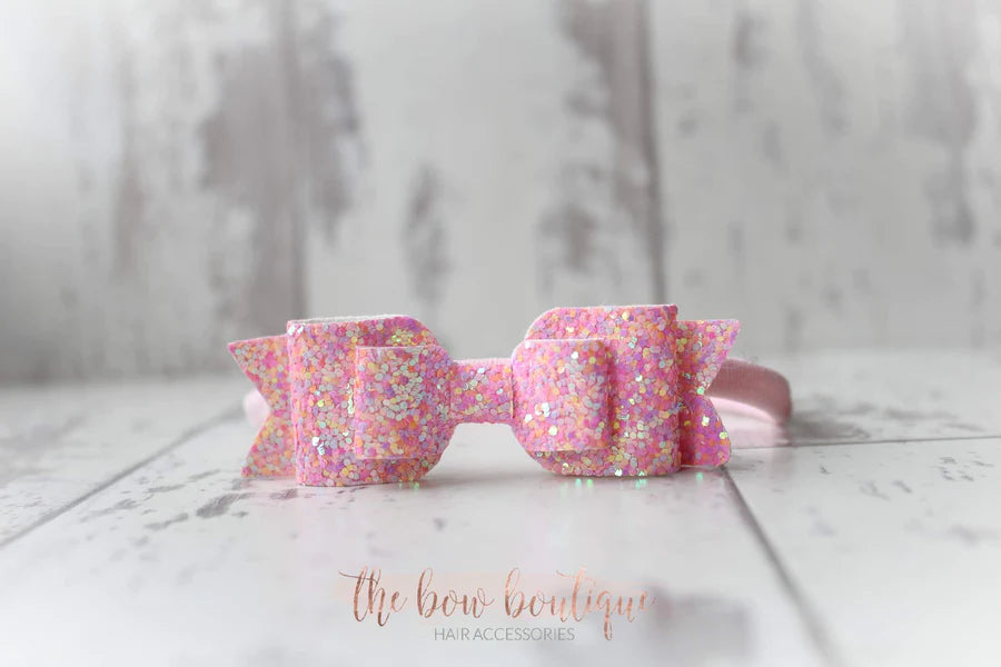 Double glitter bows | 20 colours | Clip or headband