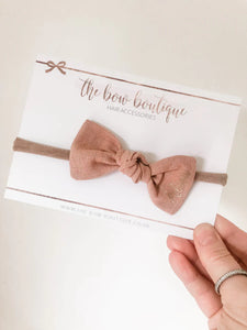 Linen knot bows - 10 Colours