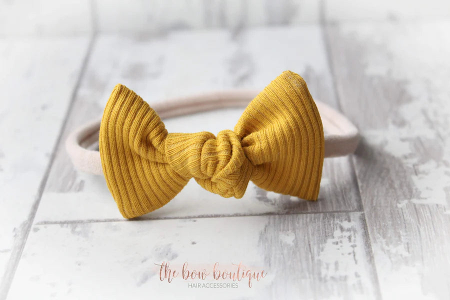 Jersey ribbed knot bows | 20 Colours