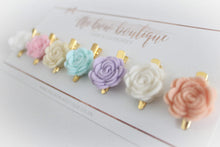 Load image into Gallery viewer, Spring pastel mini flower clip set