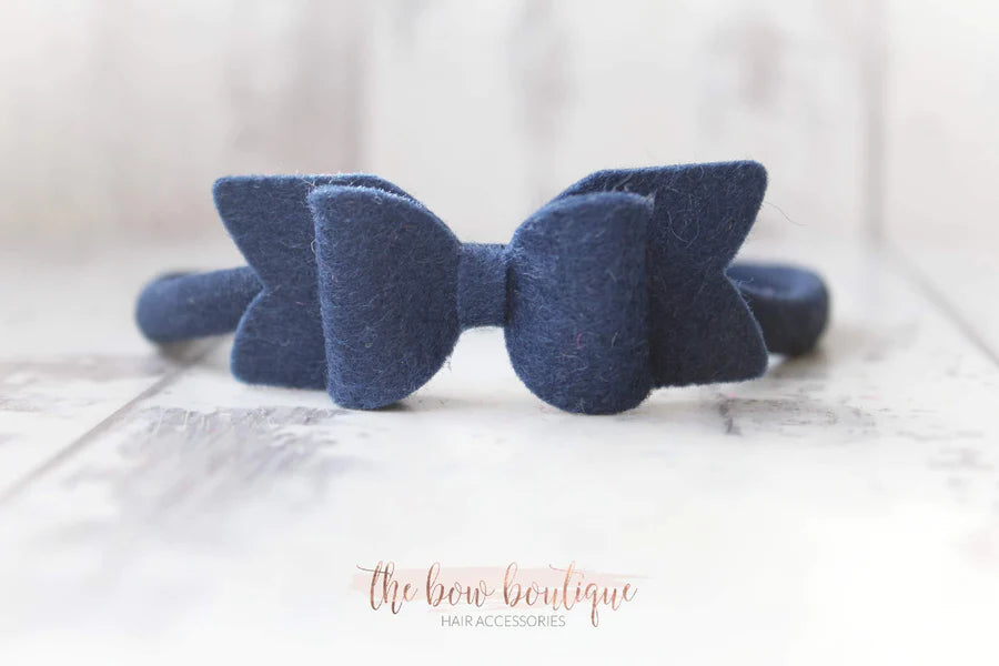 Small chunky felt bows | 25 Colours | Clip or headband