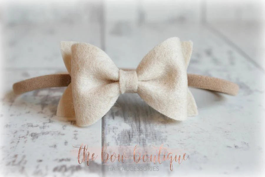 Small luxury felt bows | 25 Colours | Clip or headband