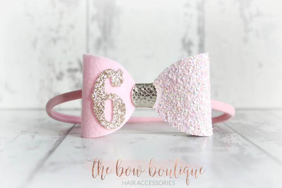 Birthday bows | Clip or headband | 8 Colours