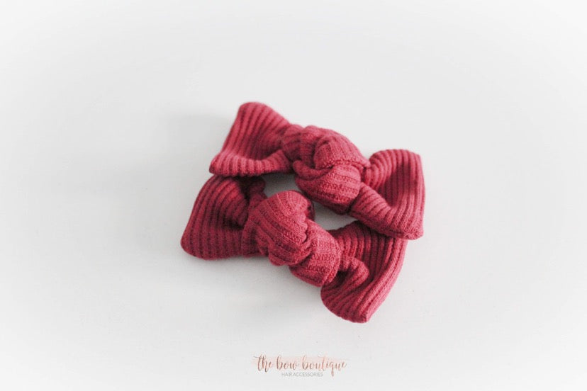 Christmas red jersey bows