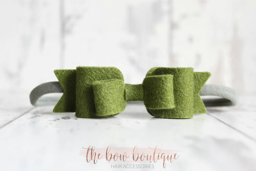Double felt bows | 25 colours | Clip or headband