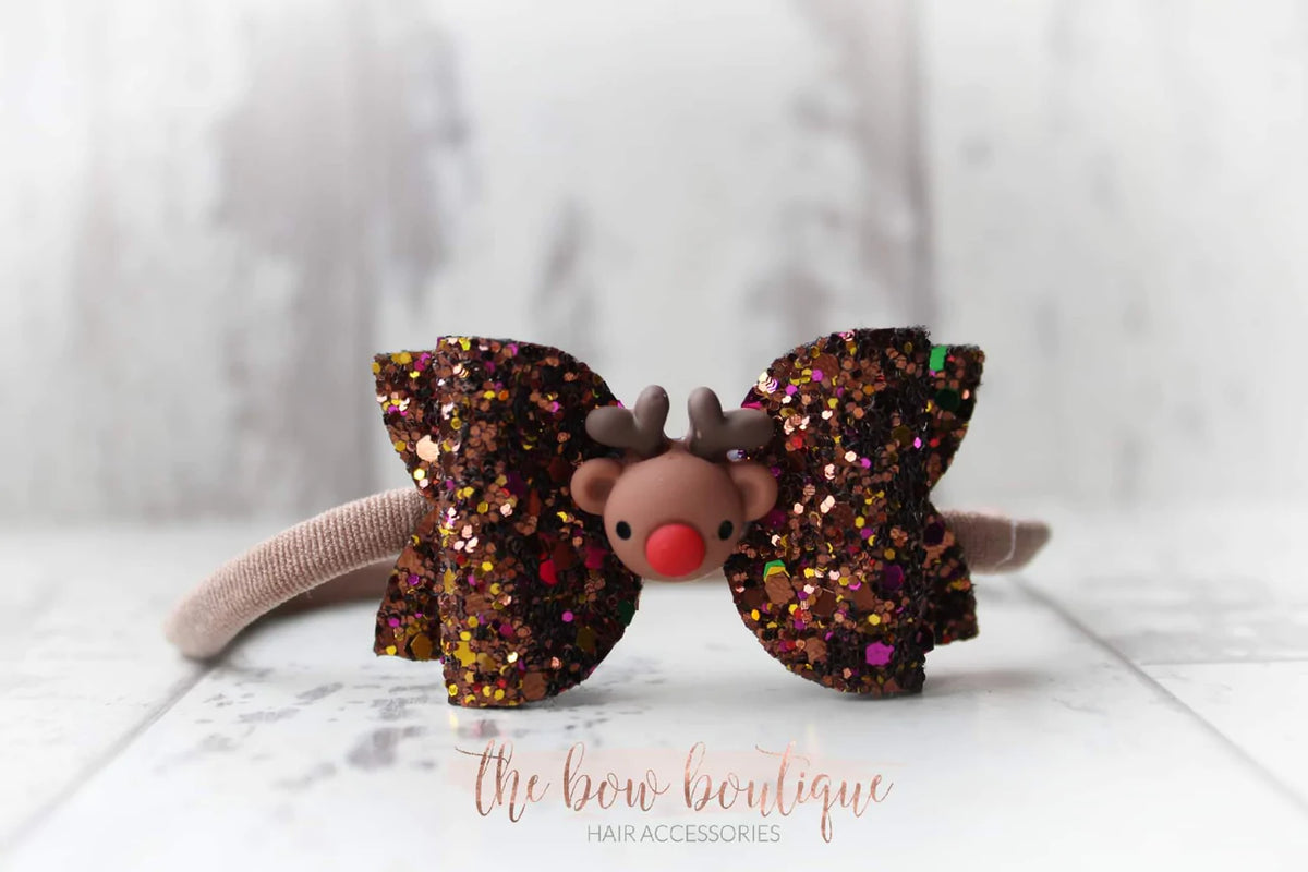 Medium deluxe Christmas bow | Clip, headband or bobble