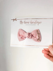 Linen knot bows - 10 Colours