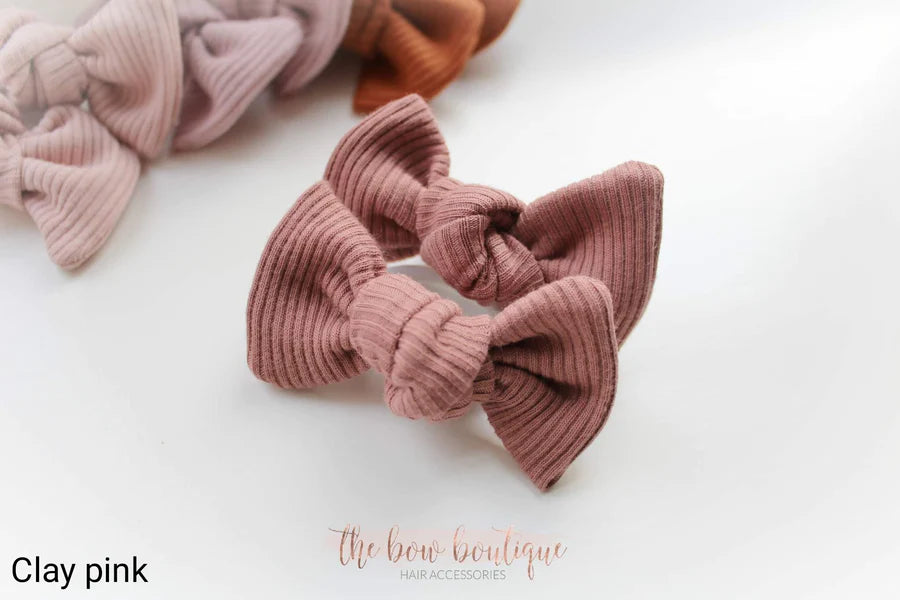 Jersey ribbed knot bows | 20 Colours