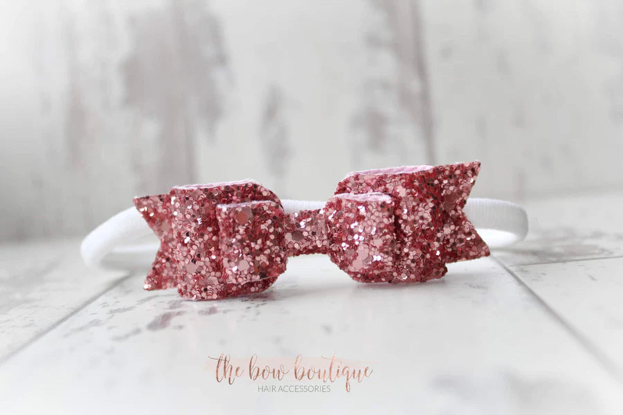 Double glitter bows | 20 colours | Clip or headband