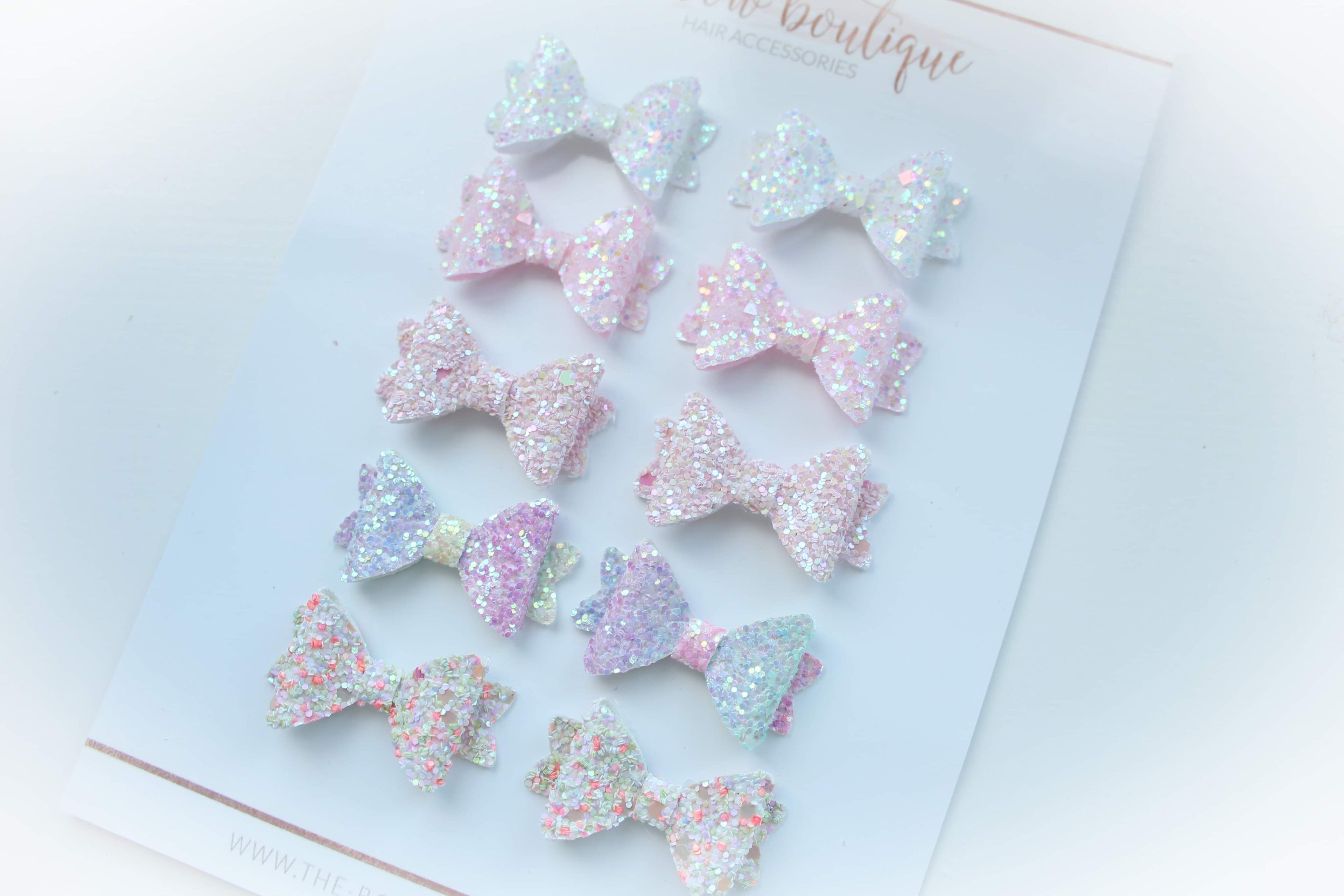 Mini baby glitter pigtail set | clip or bobble
