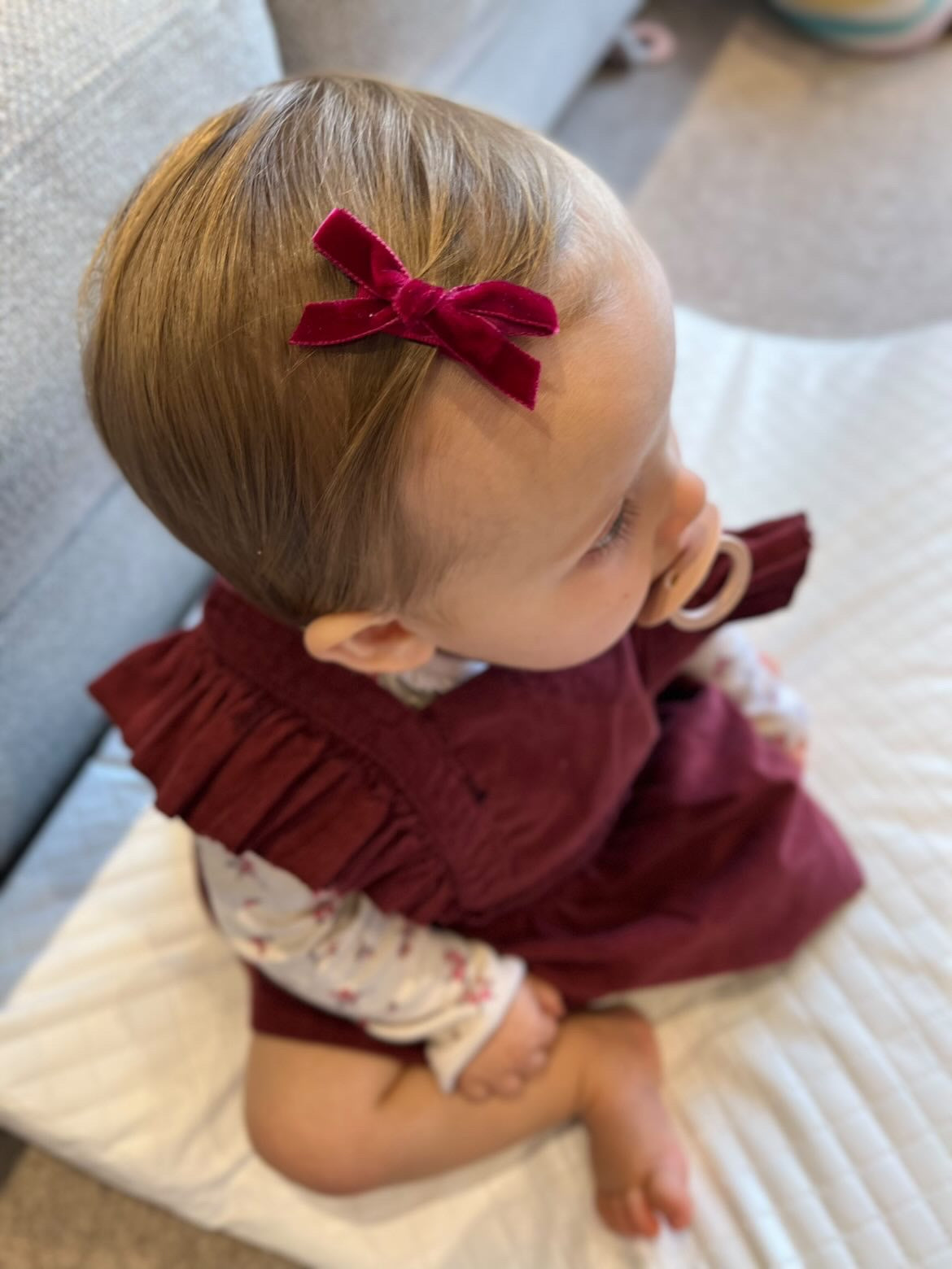 Mini velvet bows | 16 Colours | Clip or headband