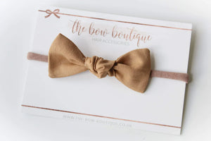 Linen knot bows - 10 Colours