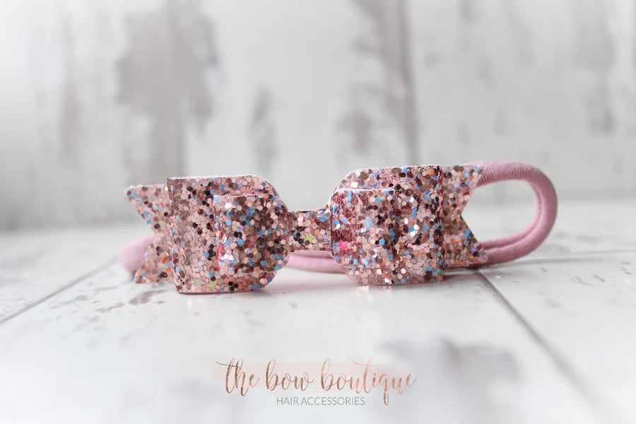 Double glitter bows | 20 colours | Clip or headband