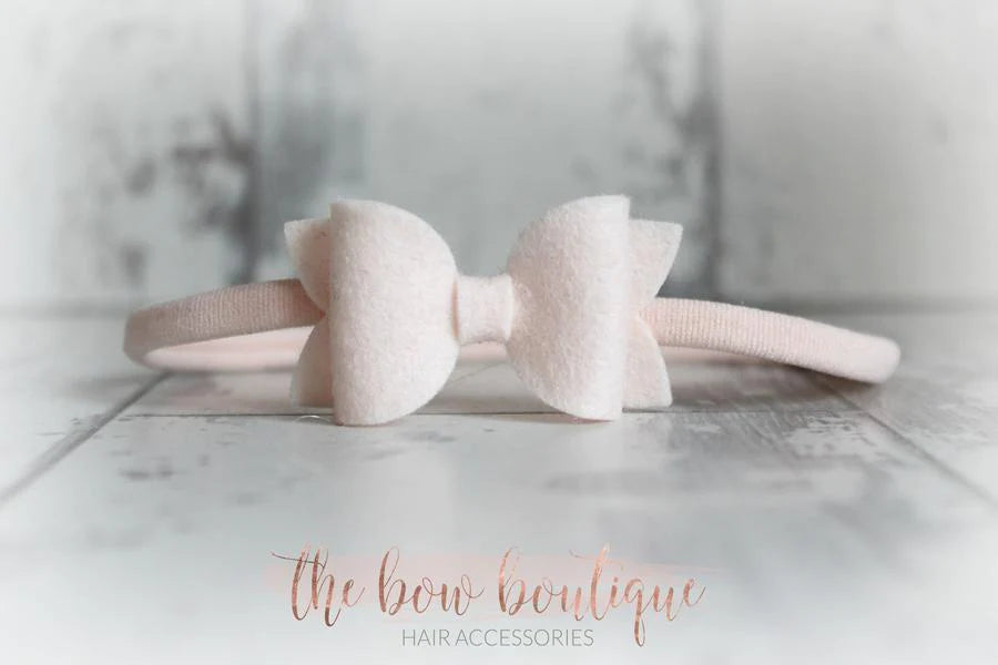 Mini deluxe felt bows | 25 Colours | Clip or headband