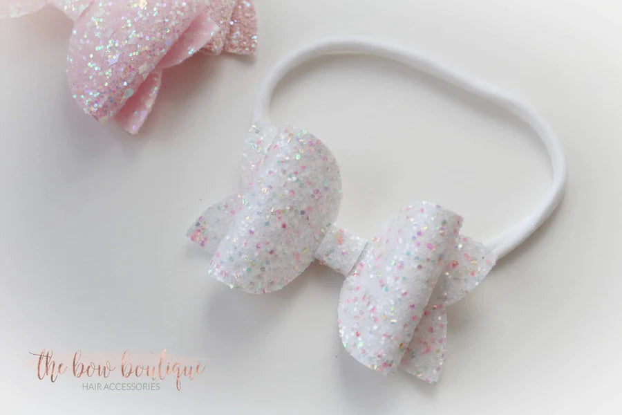 Large deluxe glitter bows | 23 colours