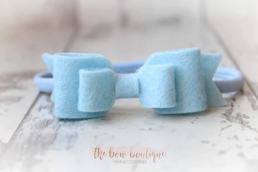 Double felt bows | 25 colours | Clip or headband
