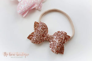 Large deluxe glitter bows (25 colours)