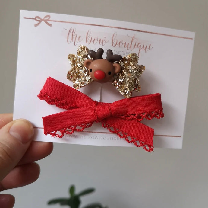 Reindeer mini clip set
