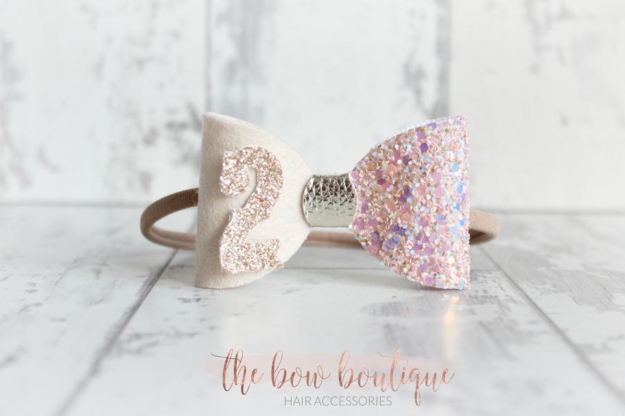 Birthday bows | Clip or headband | 8 Colours