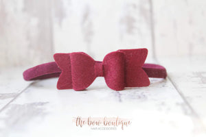 Small chunky felt bows (25 Colours)