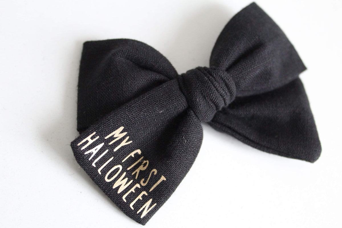My first Halloween bow | Option to personalise | Clip or headband