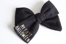 Load image into Gallery viewer, My first Halloween bow | Option to personalise. Clip or headband.