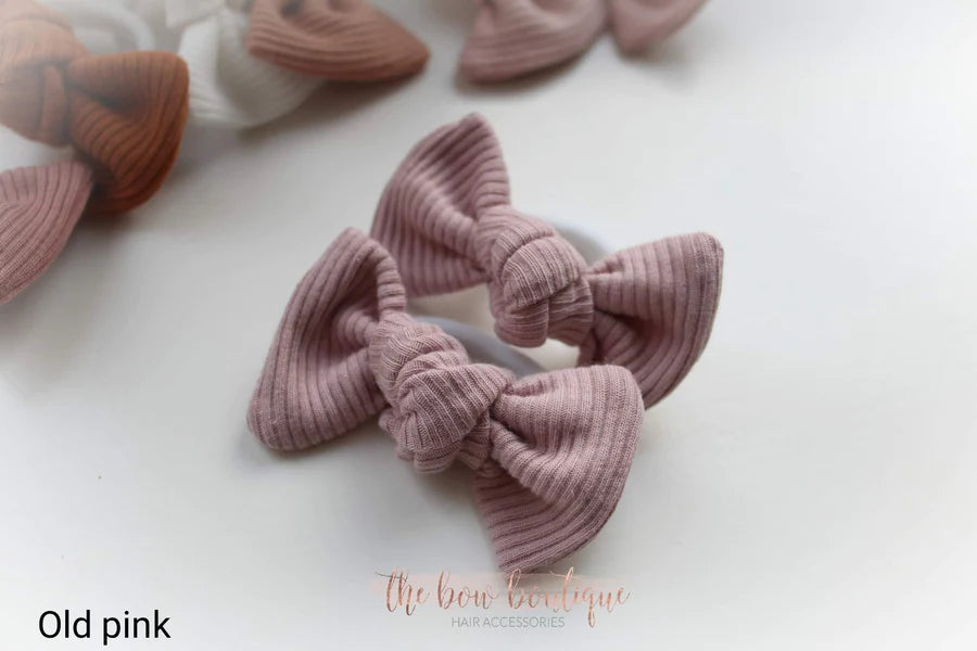 Jersey ribbed knot bows | 20 Colours