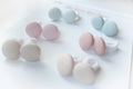 My first linen pigtail button bobbles sets