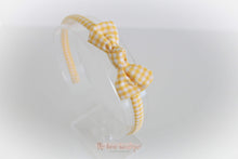 Load image into Gallery viewer, School gingham knot Alice headbands - 7 colours.