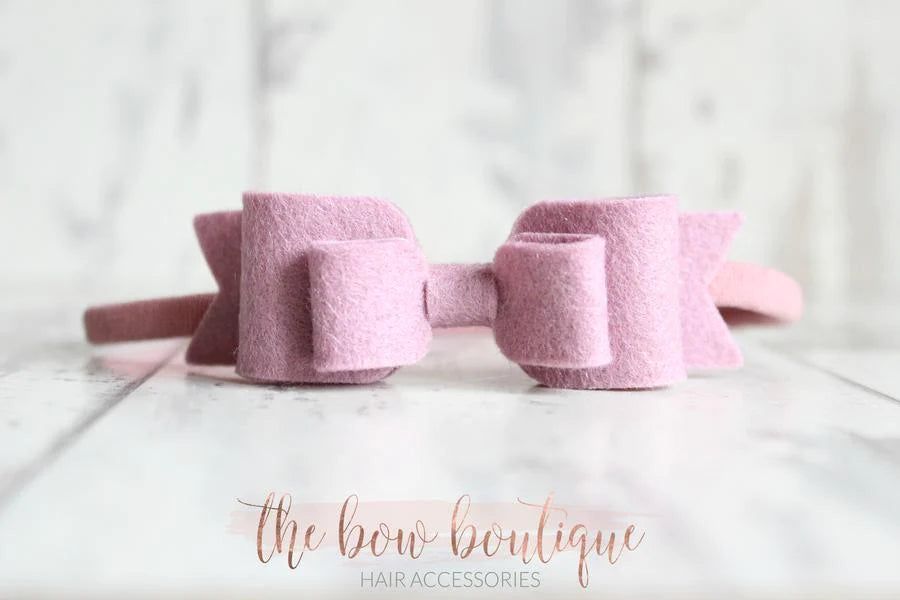 Double felt bows | 25 colours | Clip or headband