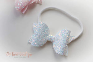 Large deluxe glitter bows (25 colours)