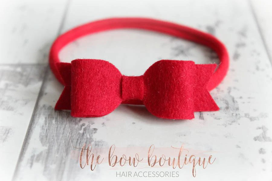 Small felt bows | 25 Colours | Clip or headband