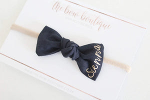 Linen knot bows - 10 Colours