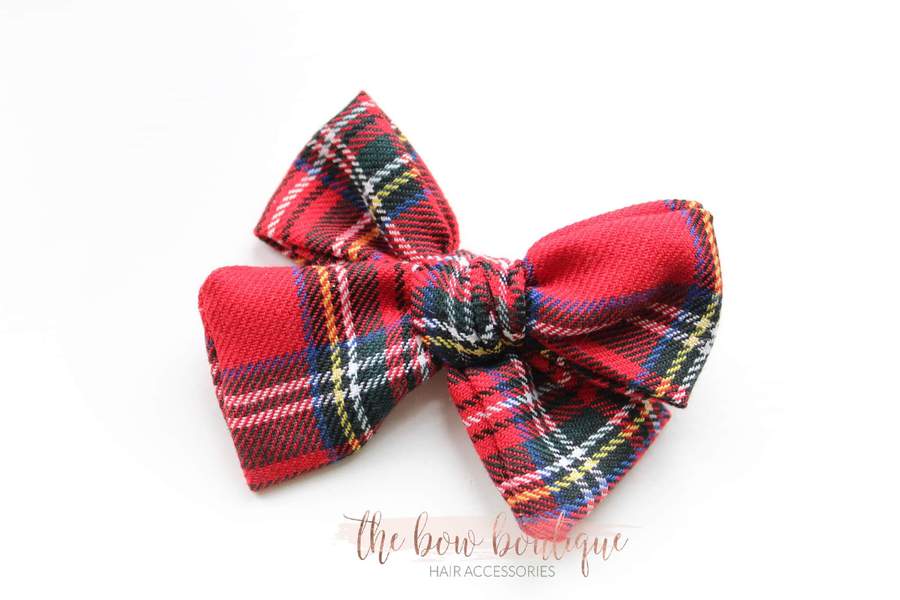 Tartan bow | Clip, headband or bobble